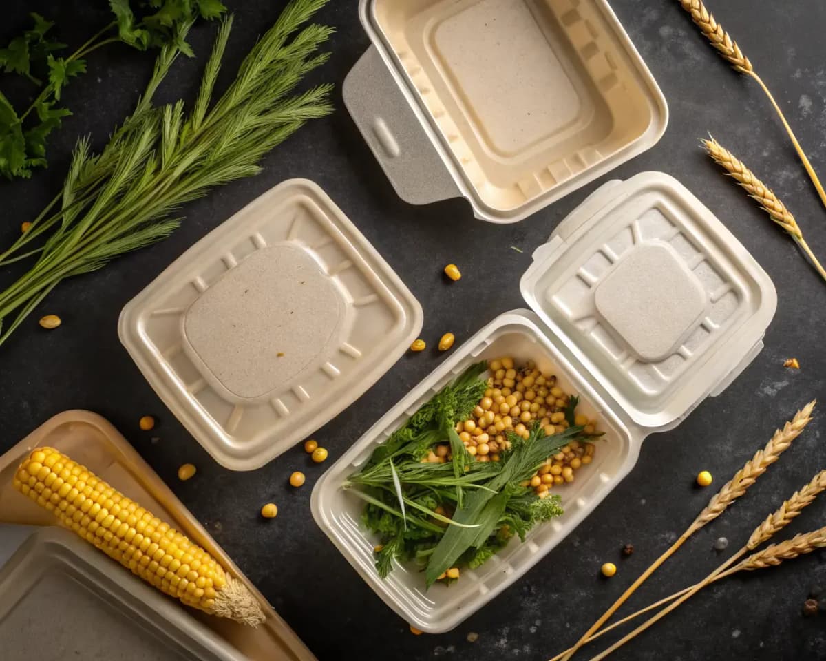 PLA compostable clamshell containers with plant-based materials β Pure Form Solution