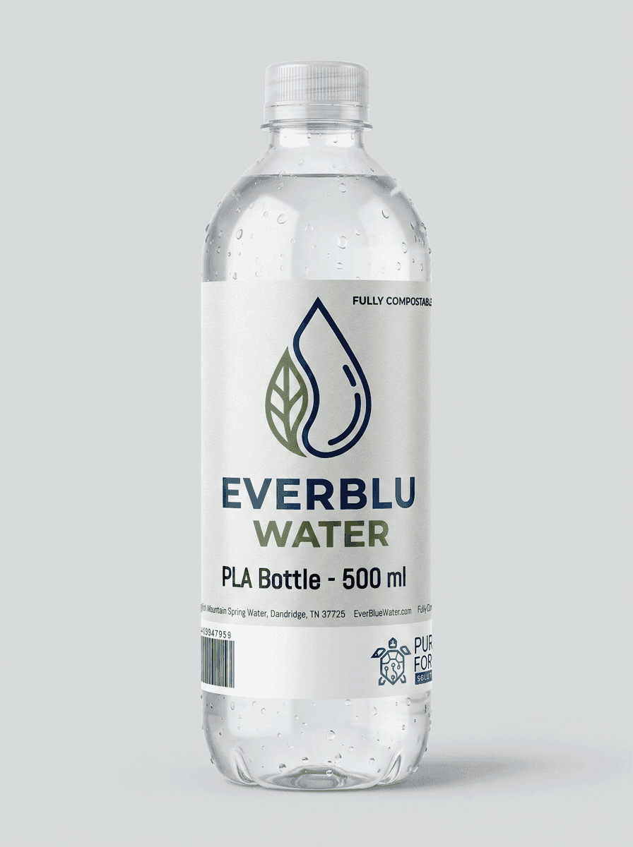EverBlu Water — 12 Bottle Pack of 500ml Artesian Spring Water in PLA Bottles