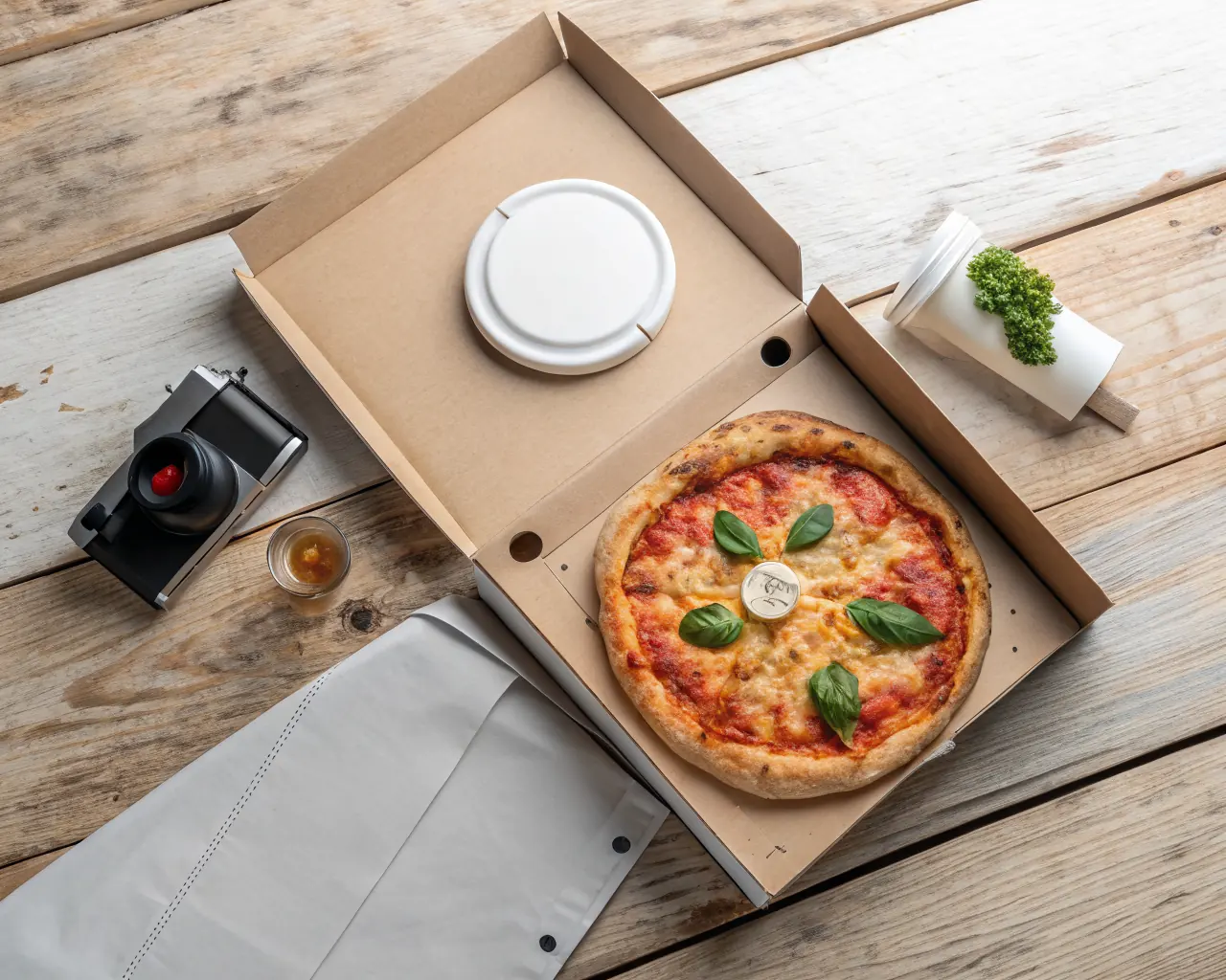 PHA biodegradable pizza saver — fully compostable pizza table tripod that breaks down naturally with zero microplastics