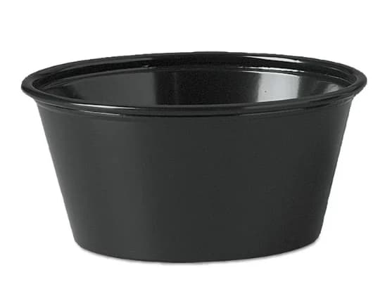 PHA biodegradable souffle cups — fully compostable serving containers for desserts, sauces, and small portions with zero microplastics
