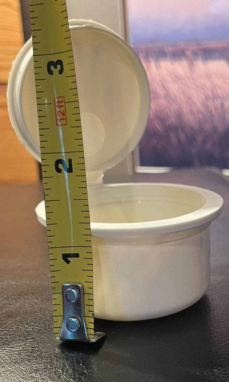 Pop top container dimension and size demonstration